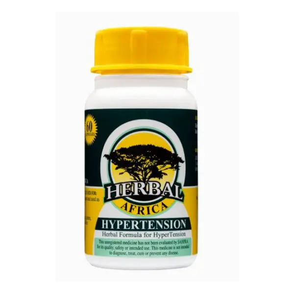 Herbal Africa Hyper Tension Formula / High Blood Treatment 60 Capsules | Natural Cardiovascular & Circulation Support 1 Herbal Africa Hyper Tension Formula / High Blood Treatment 60 Capsules | Natural Cardiovascular & Circulation Support