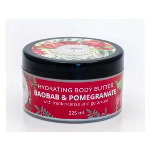 Moya Essentials Baobab and Pomegranate Moisturizing Body Butter 225ml 1 Moya Essentials Baobab and Pomegranate Moisturizing Body Butter 225ml